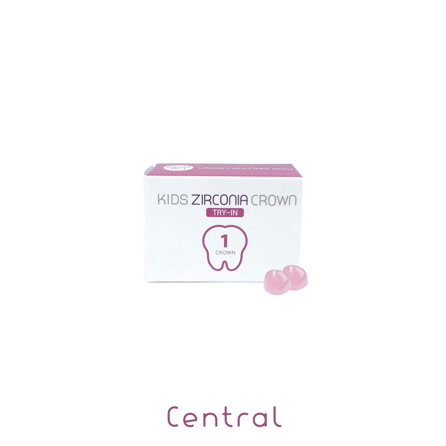 Zirconia, Children's Crown, TRY-INN, CENTRAL, Refill, 2 pieces per box