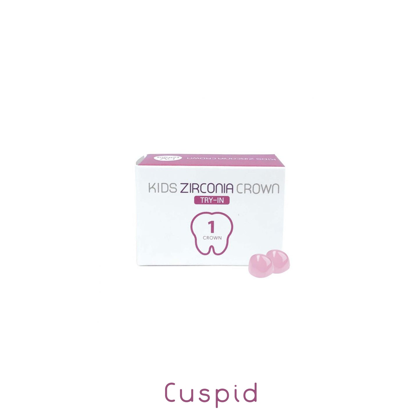 Zirconia, Children's Crown, TRY-INN, CUSPID, Refill, 2 pieces per box