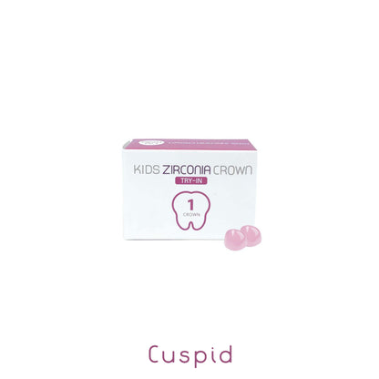 Zirconia, Children's Crown, TRY-INN, CUSPID, Refill, 2 pieces per box